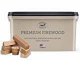 Superior Trading Oak Mini Fire Wood w/Fire Starter Pods, Winter Fireplace Starter, Wood Stove, USDA Cert 4-5” Kiln Dried Firewood, USA Made, 10-11 lbs in Plastic Storage Box
