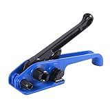 Heavy Duty Poly Strapping Tensioner & Cutter Manual Banding Tools Windlass for 1/2" -3/4" Width Polyester Polyproplyn Strap (Blue)