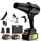 Cordless Leaf Blower, 980,000 RPM Handheld Leaf Blower with 2 X 4.0Ah Batteries & Charger, Lightweight Leaf Blowers for Patio Cleaning, Lawn Care, Leaves, Dust