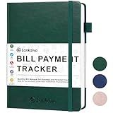 Bill Tracker Notebook - Budget Planner and Monthly Bill Organizer for Expense Tracker Notebook 2280 Billing Records- Bill Payment Tracker with Financial Planner Checklist for Monthly Payments and Savings, Green