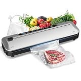 Vacuum Sealer Machine 75KPa, 6-in-1 Dry/Moist Modes, Digital Timer