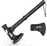 Freelander Hatchet Axe with Sheath, Multi-Functional Tactical Tomahawk | Sharp Portable Survival Axes with Hammer for Camping, Hiking & Outdoor Tasks, Ergonomic Non-Slip Handle, Gifts for Men