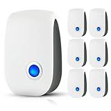 Upgraded Ultrasonic Repellent Electronic Pest Roach Repellent Plug in Indoor for Mouse Rodents Mosquitoes Cockroach Bug Insects Spiders 6 Packs