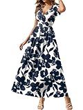 Gracyoga Women's Dresses 2026 Short Sleeve Wrap Maxi Dress with Pockets