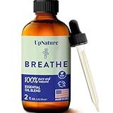 UpNature Breathe Essential Oils Blend (Large 2oz) Essential Oils for Diffusers for Home and Humidifiers, Eucalyptus and Menthol Vaporizer Blend, Soothing Aromatherapy