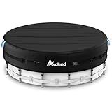 Avolend 21 Ft Round Pool Cover, Heavy Duty 500D Solar Cover for Above Ground Pool, Excellent Windproof with Reflective Handles & Luminous Ground Nails, Cold and UV Resistant