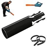 CRQCRQ Universal Leaf Blower Nozzle Attachment, Air Booster for 2-4 Inch Tubes, Cordless Plastic Airflow Accelerator, 6.0 x 4.0 x 3.5 Inches (Black-1Pcs)