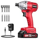 AVID POWER 20V Brushless 1/4'' Impact Driver Kit, 2220in-lbs High Torque, 2-Speed Mode, Variable Speed Cordless Impact Driver, Brake Stop Function, Compact Design with LED Light, 4 Sockets & 4 Bits