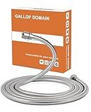 Gallop Domain Shower Hose Extension 10 foot - Flexible Encrypted 304 Stainless Steel Metal Nickel- 118" Extra Long Hose Replacement -Brass Connection Fit G 1/2" x 1/2"