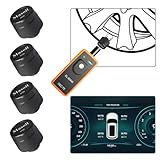 Masoll TPMS Sensor for GM Chevy Chevrolet Silverado Buick Cadillac GMC, Gen 2 TPMS Sensors Set of 4 with 1 TPMS relearn Tool, External Tire Pressure Sensor, Easy to Install