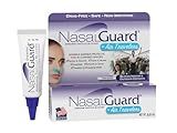 NasalGuard Airborne Particle Blocker Nasal Gel for Air Travelers - Drug-Free, Non-irritating, Non-drowsy, Airplane Travel Approved (Unscented) - Over 150 Applications Per Tube (0.1 oz, Pack of 1)