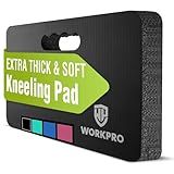 WORKPRO Extra Thick Kneeling Pad, Soft Foam Cushioning for Knee, Large Foam Kneeler Mat for Gardening, Bathing Baby, Workout Supplies, 17.5 x 11 x 1.5 in, Black