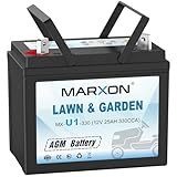 MARXON U1 12v 330CCA Riding Lawn Mower Battery, Garden Tractors Battery Maintenance Free AGM Batteries Compatible with Troy-Bilt John Deere Toro Cub Cadet Craftsman Ariens Poulan Pro Massey Ferguson