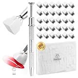 Beetles 150Pcs Soft Nail Sponges for Ombre, White Nail Sponge with Grabbing Pen, Blooming Nails Art Brushes, Gradient Manicure DIY Tools, Professional Accessories Supplies for Home and Salon Use