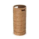 KOUBOO La Jolla Rattan Umbrella Stand, Handmade, Honey Brown, Umbrella Holder, Sturdy, Walking Sticks, Canes, Entryway, Mudroom, Office, Dip Tray, Home Decor