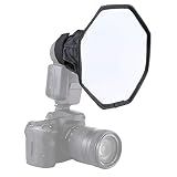 Flash Diffuser Light, TzezFoz Portable Camera Flash Softbox 8inch Mini Soft Flash Light Diffuser for Speedlight Macro Jewelry Insect Photography Accessories