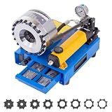 DFGGFB Hose Crimper with 8 Drill Sets,Hydraulic Manual Crimping Machine,Single and Double Braided Hose Crimper with Diameters 0.25 to 1 Inch (1000 Tons)