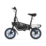 Jetson Bolt X Electric Bike, Foot Pegs, Easy-Folding, Built-in Carrying Handle, Rear Cargo Rack, Twist Throttle, Cruise Control, Up to 15.5 MPH, Range Up to 15 Miles, Ages 12+, Black, JBOLTX-BLK