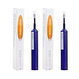 TXWTXPJ- 2-Pack LC Fiber Optic Cleaning Pen, 800+ Cleans per Pen, for LC/MU Connectors, Data Center, Network Maintenance
