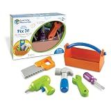 Learning Resources New Sprouts Fix It! My Very Own Tool Set - 6 Pieces, Ages 2+ Toddler Learning Toys, Develops Fine Motor Skills, Toddler Tool Set, First Tool Box, Kids Tool Set,Stocking Stuffers