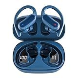 Wireless Earbuds, Bluetooth 5.4 Headphones, True Wireless Stereo Sound Earphones with Noise Cancelling Mic, Fast Charging, IPX7 Waterproof, Comfort Fit Ear Buds for Sports/Workouts/Travel (Blue)