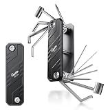 GUITTO Guitar Multi Tool and Bass Pocket Adjustment Kit, 12 in 1 Aluminum Alloy Setup Wrench with Storage Bag, Compact Tool for Floating Bridges and 7mm 8mm Truss Rod Repairs GGT-01