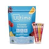 Ultima Replenisher Daily Electrolyte Powder Drink Mix – Sugar Free – Original Variety, 20 Stickpacks – Hydration Packets with 6 Electrolytes and Minerals – Keto Friendly, Vegan, Non-GMO
