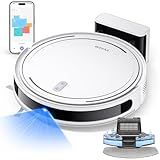Vyzzle Robot Vacuum and Mop Combo, 5000Pa Robotic Vacuum Cleaner, Smart Navigation, 150mins Max, Ultra Slim Robot Vacuum Self-Charging, Wi-Fi/App/Alexa Control, Ideal for Pet Hair, Hard Floor, Carpet