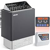 VEVOR Sauna Heater, 9KW 220V Electric Sauna Stove, Steam Bath Sauna Heater with External Digital Controller, 3h Timer & Adjustable Temp for Max. 317-459 Cubic Feet, Home Hotel Spa Shower FCC Certify