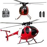 Ssccgym 335MM MD500 C189 Remote Control Helicopter Aircraft Add Optical Flow Positioning 1/28 Scale RC Heli Maintain Altitude Hover RTF US Rescue Helicopter RTF 2Batteries