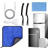 XANGNIER 6PCS Refrigerator Cleaning Brush Set – Complete Deep Clean Kit for Fridge Maintenance, Including Drain Holes, Door Seals, Shelves & Tight Spaces – Flexible, Durable Household Cleaning Tools