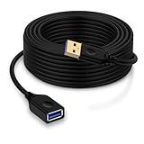 Niniber 10FT 3.0A USB Extension to USB Extender Cable,USB A Extension Power Cords,USBA Male to Female Hub Fast Data Transfer Wire for HP Printer Webcam Flash Drive Hard Drive Camera Mouse