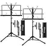 K KASONIC Music Stand, 2 in 1 Folding Sheet Music & Book Stand With Bag
