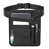 Likesing Server Apron Women with Buckle, Waitress Apron with Pockets-Black