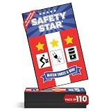 Safety Star Scratcher Cards – Pack of 110 Business Size Scratch Off Cards, 30 Winning / 80 Non-Winning, Employee Incentive Scratch to Win, Scratch Cards for Prizes, Workplace Safety Reward