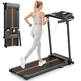 Treadmills for Home Walking Pad - Foldable Treadmill Under Desk with Handle Bar 0.6-6.2 MPH Portable Folding Pads Compact Running Machine Quiet Lightweight