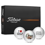 Titleist Pro V1 Custom Golf Balls | Personalized Logo Golf Balls | 12 Pack (1.125 Inch, White, Urethane, Multi-Layer)