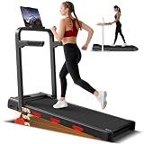 LONTEK 15% Incline Walking Pad Treadmill with Handles, Treadmills for Home | Non-slip Handrail, Foldable, Portable, Compact, Small, 3.0HP Quiet Brushless, 350 LBS Capacity