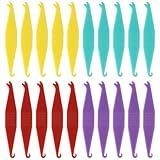 JMU 20Pcs Braces Rubber Band Tool, Dental Elastic Rubber Bands Placers for Braces, Disposable Plastic Orthodontic Elastic Placers Multi-color