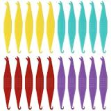 JMU 20Pcs Braces Rubber Band Tool, Dental Elastic Rubber Bands Placers for Braces, Disposable Plastic Orthodontic Elastic Placers Multi-color