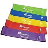 SmarterLife Resistance Bands for Working Out, Latex-Free Exercise Bands for Women, Men, 5 Extra Wide Workout Bands for Weight Loss, Home Gym, Booty Bands, Physical Therapy Bands, Workout Guide