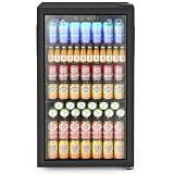 Electactic Mini Fridge 130 Can Beverage Refrigerator Cooler, 3.2 Cu.Ft Drink Fridge for Soda Wine Beer, Adjustable Temperature Control for Home Office, Black