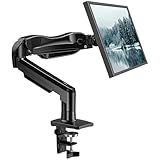 HUANUO Single Monitor Mount, 13 to 32 Inch Monitor Arm, Adjustable Monitor Stand, Vesa Mount with Clamp and Grommet Base - Fits 4.4 to 19.8lbs LCD Computer Monitors