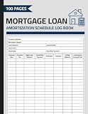Mortgage Loan Amortization Schedule Log Book: Mortgage Loan Monthly Amortization Payment Tracker | Home Loan Payments Record Logbook | 100 Pages