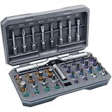Uenhoy 42 in 1 Magnetic Screwdriver Set, Ratchet Screwdriver Set with Detachable Ratchet Handle, Precision Repair Tool Kit for Furniture Computer DIY Repairing, Black