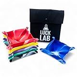 Luck Lab Board Game Storage Bowls, 6-Pack | Folding Tray Accessory Holds Tabletop Bits, Chits, Pieces | Swirl Colors | Bonus Storage Bag