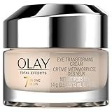 Olay Eye Cream, Total Effects Anti-Aging Treatment, 7-in-1 Hydrating, Evens Tone, Brightens, Smooths Line Lines, Minimizes Look of Pores, Firms, Reduces Dark Spots - Fast Absorbing, 0.5 Oz