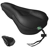 Zacro Bike Seat Cushion - Gel Padded Cover for Men Women Comfort, Extra Soft Exercise Bicycle Compatible with Peloton, Stationary or Cruiser Seats