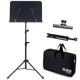 GLEAM Sheet Music Stand Lightweight with Carrying Bag - Iron Panel, Portable Dual Use Desktop Book Stand
