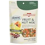 Fruit & Nut Mix - Healthy & Unique Mixed Nuts & Dried Fruit Treat - Sugar Gliders, Squirrels, Marmosets, Parrots, Birds, Rats, Rabbits, Guinea Pigs, Hamsters, Chinchillas & Other Small Pets… (8 oz)